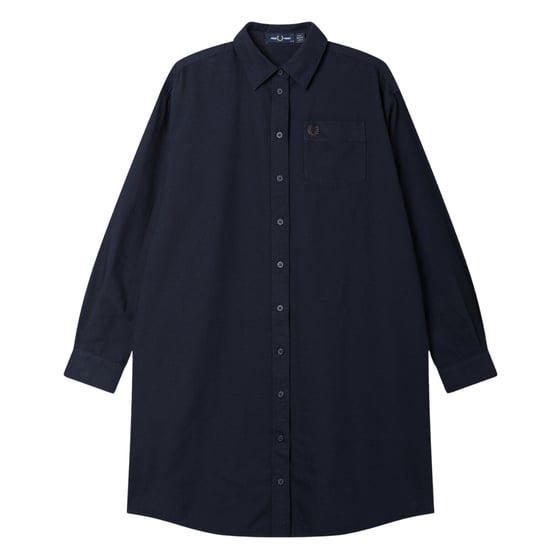 Vestido Camisero Azul Marino Con Botones De Fred Perry - Image 1