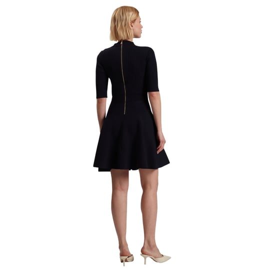 Vestido Azul Marino De Punto Acanalado Lilano De Ted Baker Con Detalle De Botones - Image 3