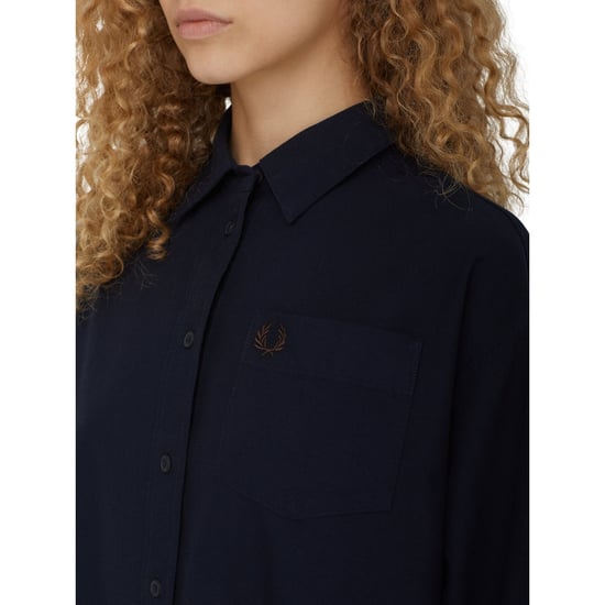 Vestido Camisero Azul Marino Con Botones De Fred Perry - Image 4
