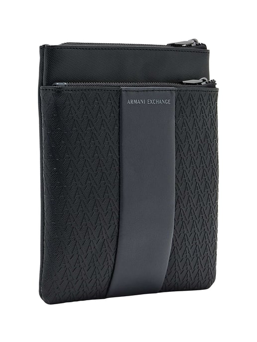 Armani Exchange Bolso Bandolera Con Logo Texturizado, Negro - Image 2