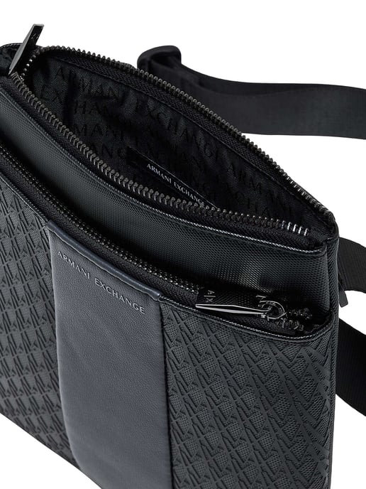 Armani Exchange Bolso Bandolera Con Logo Texturizado, Negro - Image 5