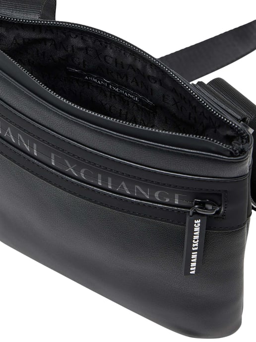 Armani Exchange Bolso Bandolera Plano, Negro - Image 4