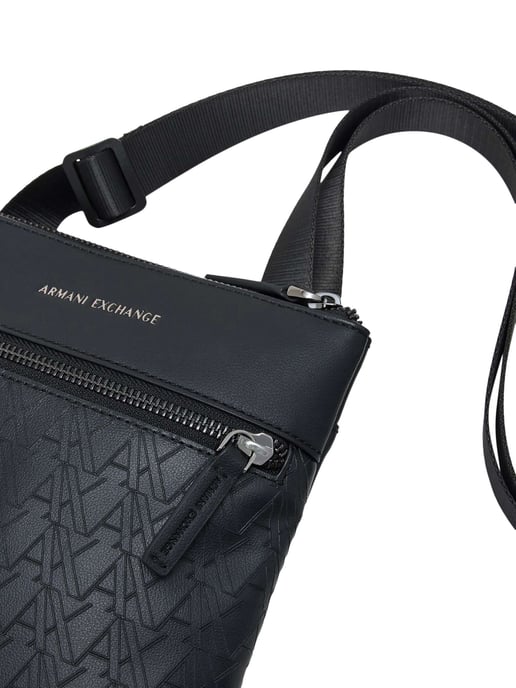 Armani Exchange Bolso Bandolera Plano, Negro - Image 4