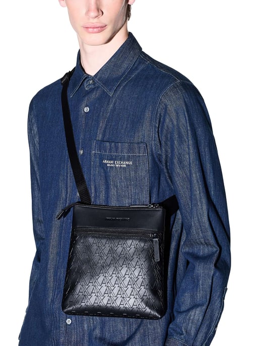 Armani Exchange Bolso Bandolera Plano, Negro - Image 5