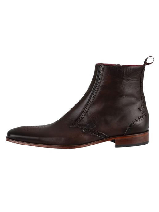 Jeffery West Botines Chelsea De Piel Con Cremallera, Marrón - Image 2
