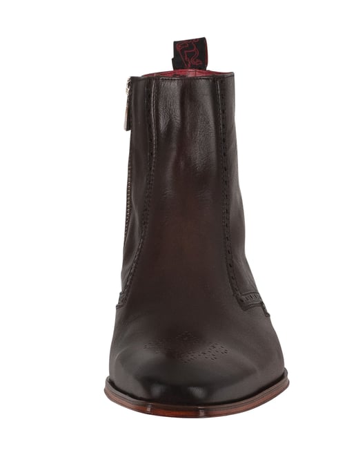 Jeffery West Botines Chelsea De Piel Con Cremallera, Marrón - Image 4