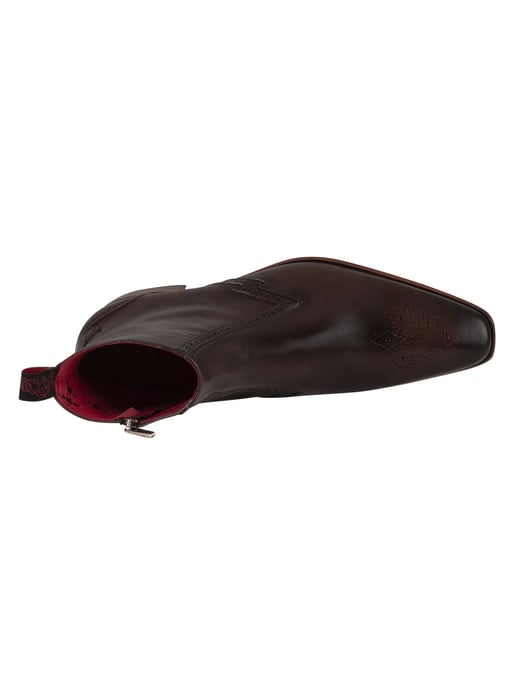 Jeffery West Botines Chelsea De Piel Con Cremallera, Marrón - Image 6