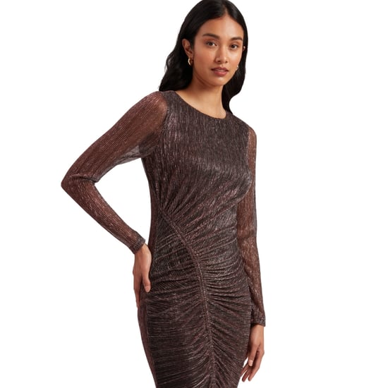Vestido Rosa Ajustado Fruncido Metalizado Anthers De Ted Baker - Image 3
