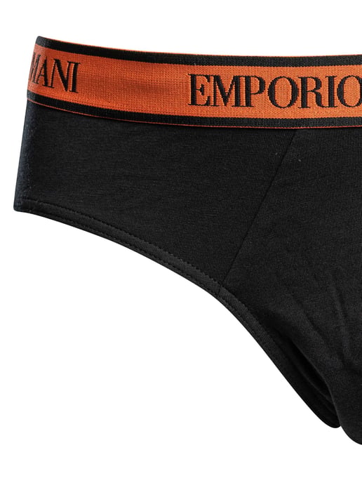 Emporio Armani Pack De 3 Calzoncillos De Algodón Elásticos, Negro - Image 3