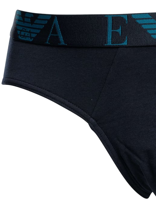 Emporio Armani 3 Pack Briefs, Azul - Image 3
