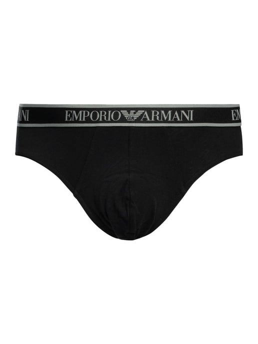 Emporio Armani 3 Pack Briefs, Negro - Image 2