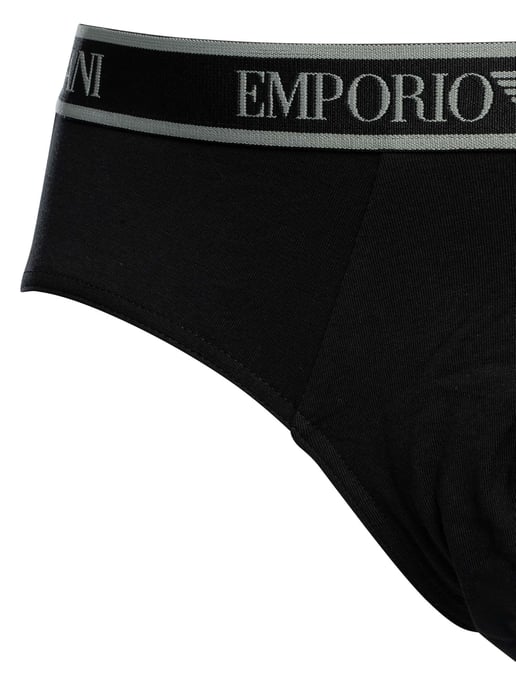 Emporio Armani 3 Pack Briefs, Negro - Image 3
