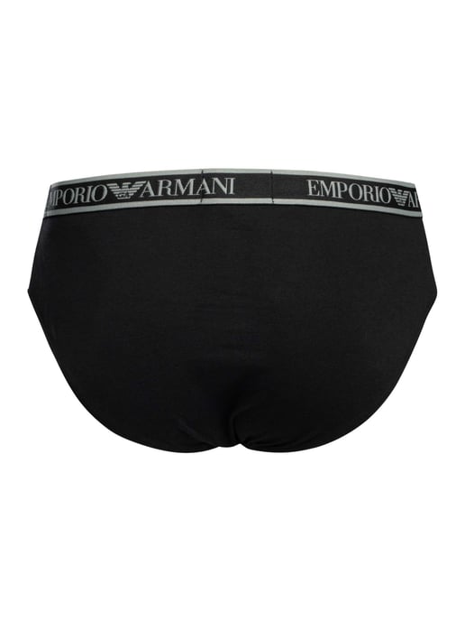 Emporio Armani 3 Pack Briefs, Negro - Image 4