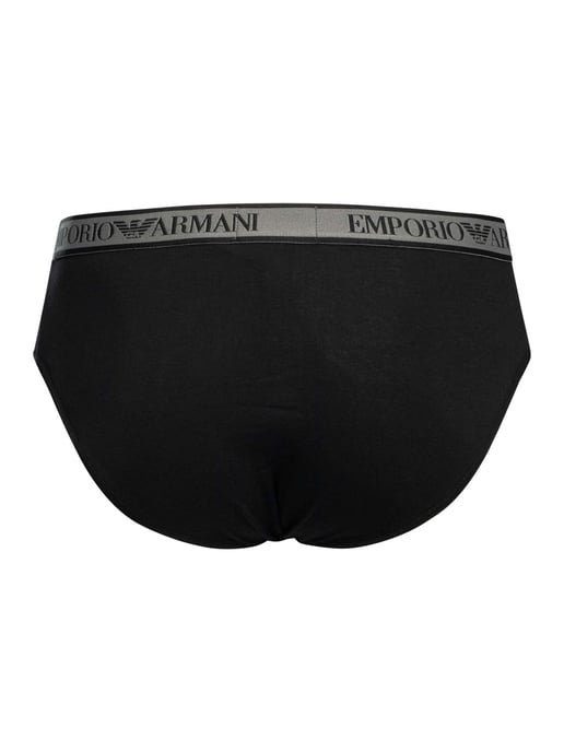 Emporio Armani 3 Pack Briefs, Negro - Image 6