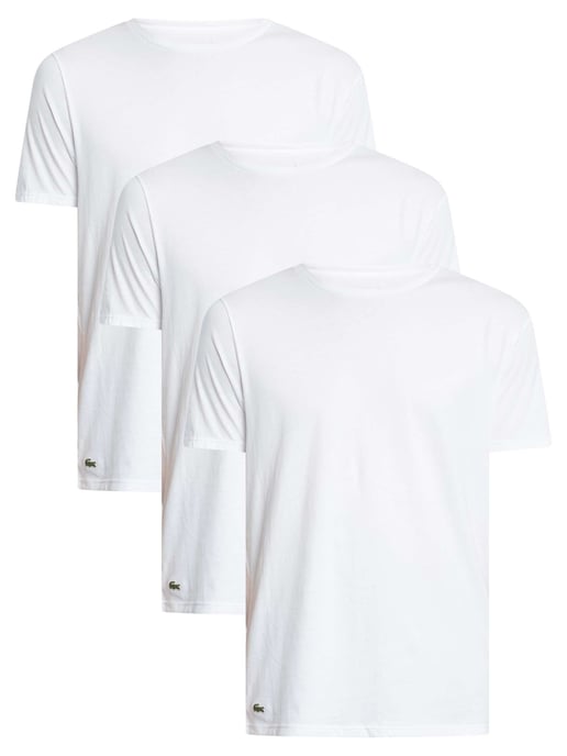 Lacoste Pack De 3 Camisetas De Estar Por Casa Con Cuello Redondo, Blanco - Image 1