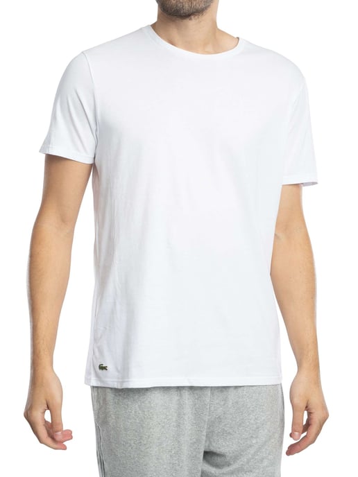 Lacoste Pack De 3 Camisetas De Estar Por Casa Con Cuello Redondo, Blanco - Image 2