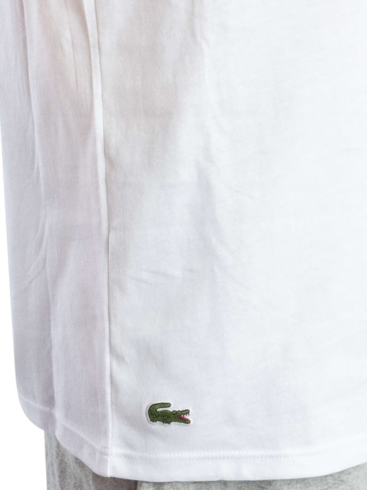 Lacoste Pack De 3 Camisetas De Estar Por Casa Con Cuello Redondo, Blanco - Image 5