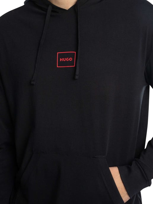 HUGO Sudadera Con Capucha Laze Lounge, Negro - Image 4