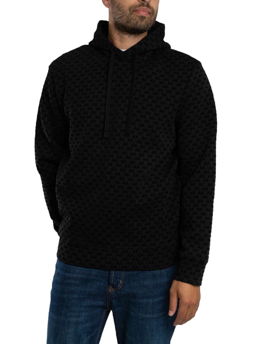 Armani Exchange Sudadera Con Capucha Y Logo Estampado, Negro - Image 1