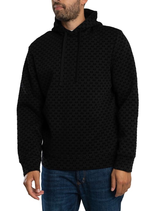 Armani Exchange Sudadera Con Capucha Y Logo Estampado, Negro - Image 2