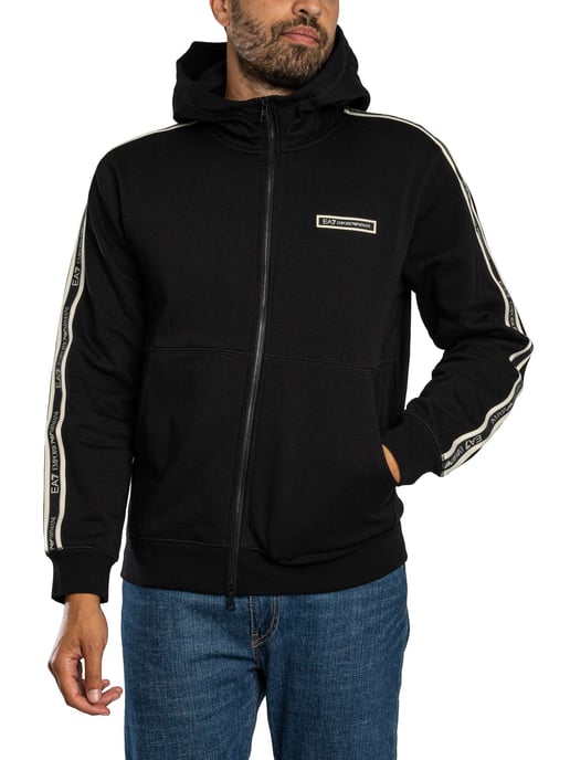 EA7 Sudadera Con Cremallera Y Logo De Caja, Negro - Image 2