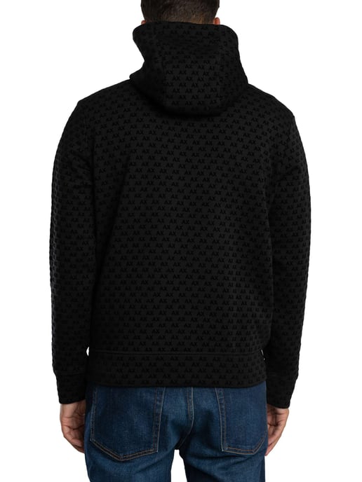 Armani Exchange Sudadera Con Capucha Y Logo Estampado, Negro - Image 3