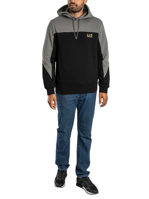 EA7 Sudadera Con Capucha Bicolor, Gris - Image 6