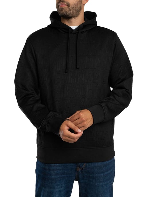 Armani Exchange Sudadera Con Capucha Y Estampado De Marca, Negro - Image 2