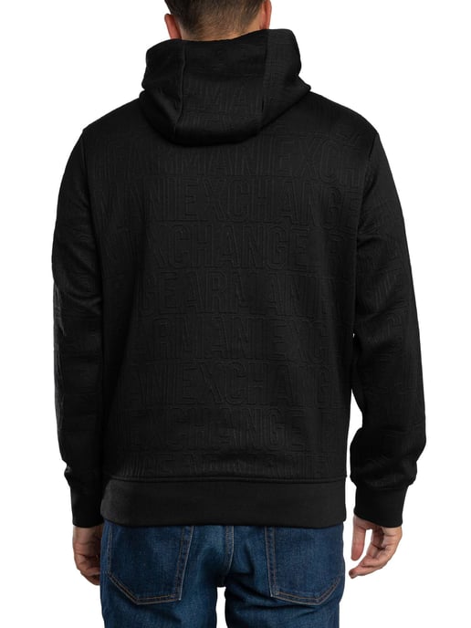 Armani Exchange Sudadera Con Capucha Y Estampado De Marca, Negro - Image 3