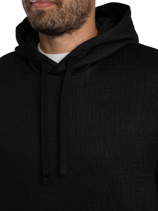 Armani Exchange Sudadera Con Capucha Y Estampado De Marca, Negro - Image 4