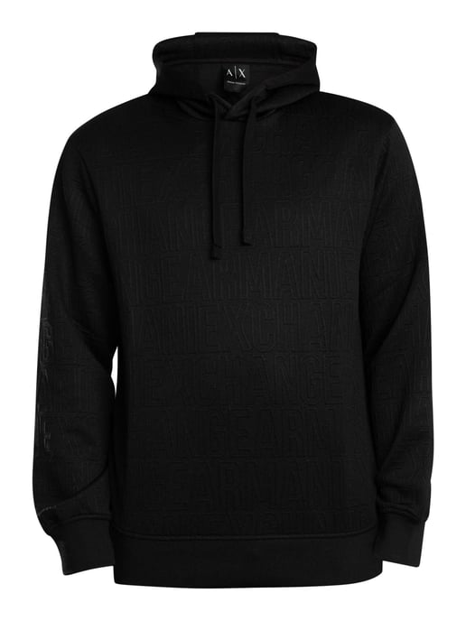 Armani Exchange Sudadera Con Capucha Y Estampado De Marca, Negro - Image 5