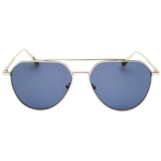 Gafas De Sol Calvin Klein Con Montura Plateada Y Lentes Azules - Image 1