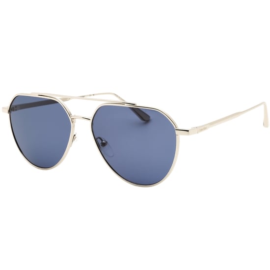 Gafas De Sol Calvin Klein Con Montura Plateada Y Lentes Azules - Image 2