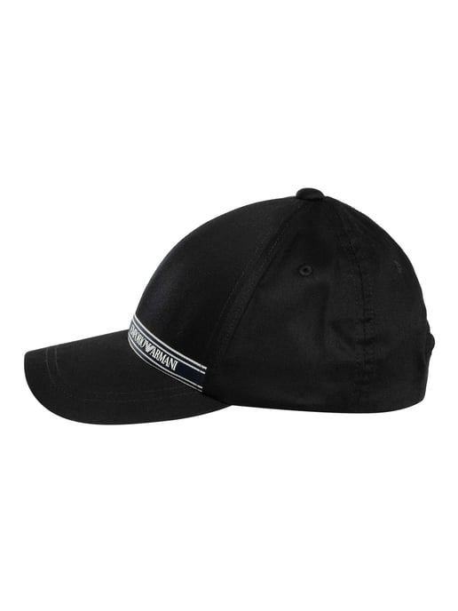 Emporio Armani Gorra Con Franja De Marca, Negro - Image 2