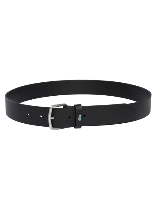 Lacoste Cinturón De Cuero Liso, Negro - Image 4