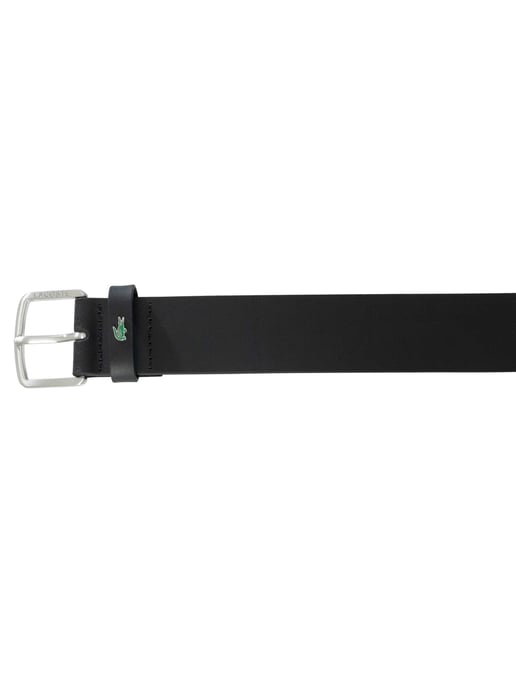 Lacoste Cinturón De Cuero Liso, Negro - Image 5