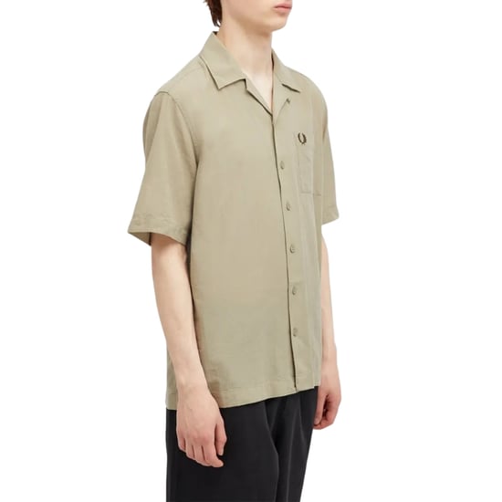 Camisa De Vacaciones Ligera Y Texturizada De Color Gris Cálido De Fred Perry - Image 2