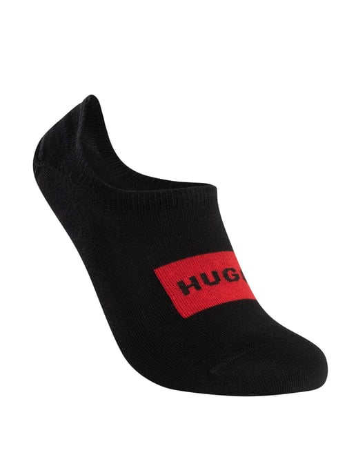 HUGO Paquete De 3 Pares De Calcetines Bajos Con Etiqueta, Negro - Image 3