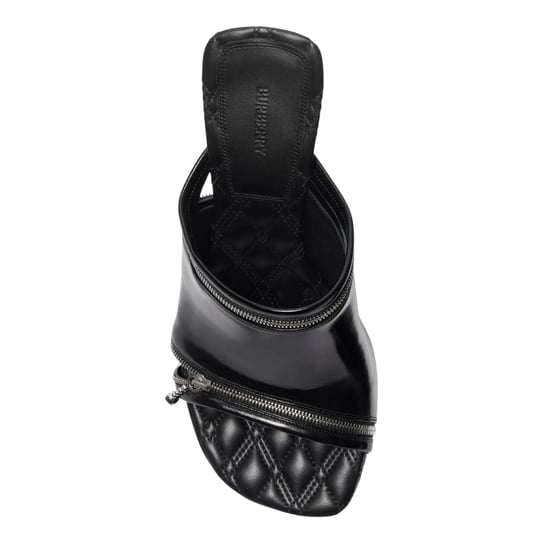 Mules Burberry De Tacón Abierto Con Tacones Negros - Image 4