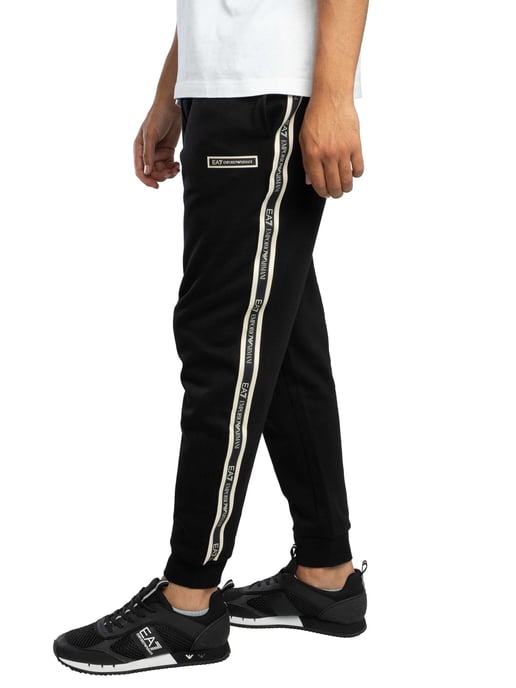 EA7 Pantalones Deportivos Ajustados Con Logo De Caja, Negro - Image 2