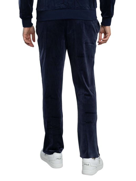 Fila Pantalones Deportivos Rectos De Terciopelo Fio, Azul - Image 3