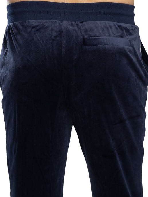 Fila Pantalones Deportivos Rectos De Terciopelo Fio, Azul - Image 4