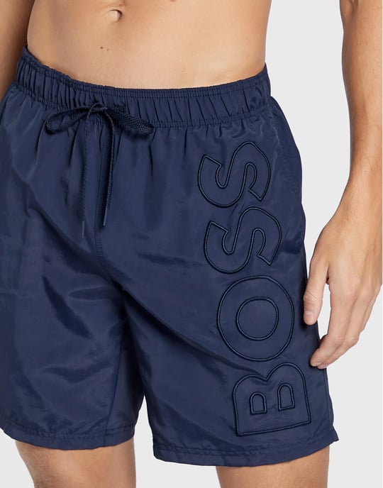 BOSS Bodywear Whale Swim Shorts - Navy - Image 5