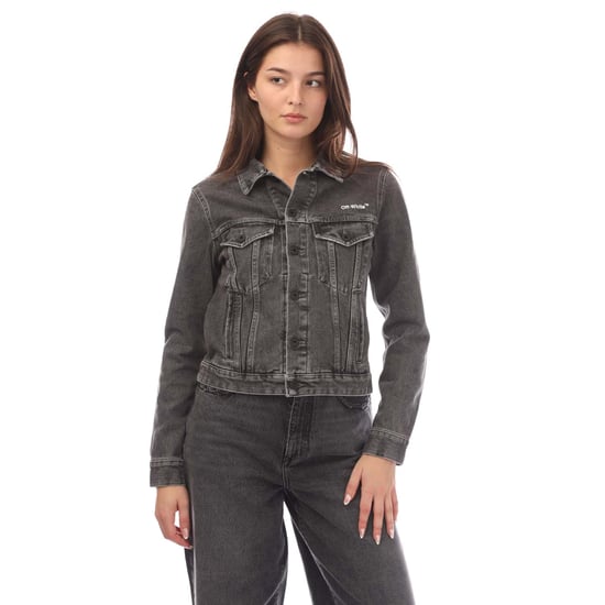 Off-White Chaqueta vaquera gris oscuro de corte estandar con dise�o Diag - Image 2