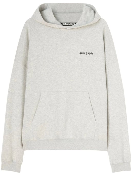 Sudadera con capucha y logo bordado en gris de Palm Angels - Image 1