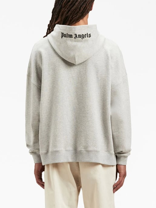 Sudadera con capucha y logo bordado en gris de Palm Angels - Image 2