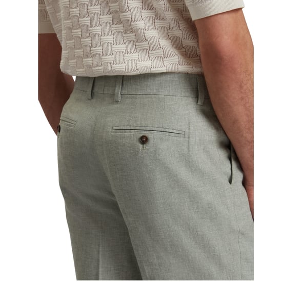 Pantalones Cortos De Lino Elástico Verde Claro De Ted Baker Kelley's - Image 4