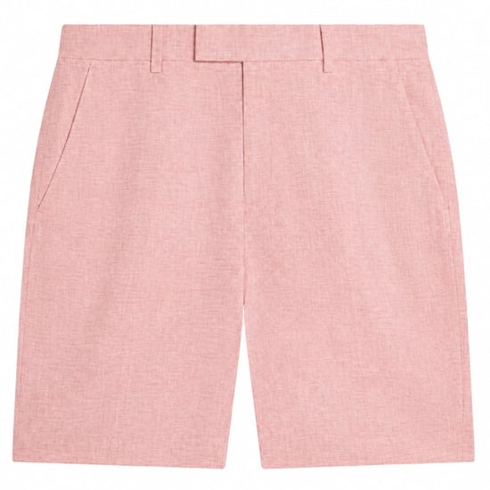 Pantalones Cortos De Lino Elástico Rosa Claro Ted Baker Kenleys - Image 1