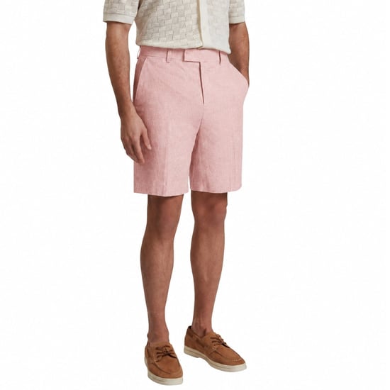 Pantalones Cortos De Lino Elástico Rosa Claro Ted Baker Kenleys - Image 2