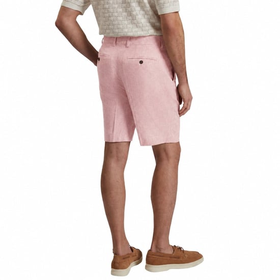 Pantalones Cortos De Lino Elástico Rosa Claro Ted Baker Kenleys - Image 3